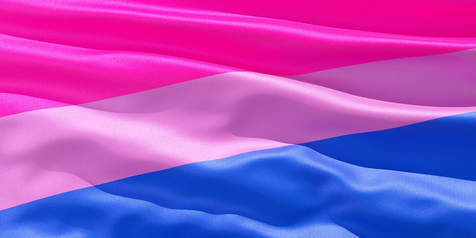 Flagge, die für Bisexualität steht