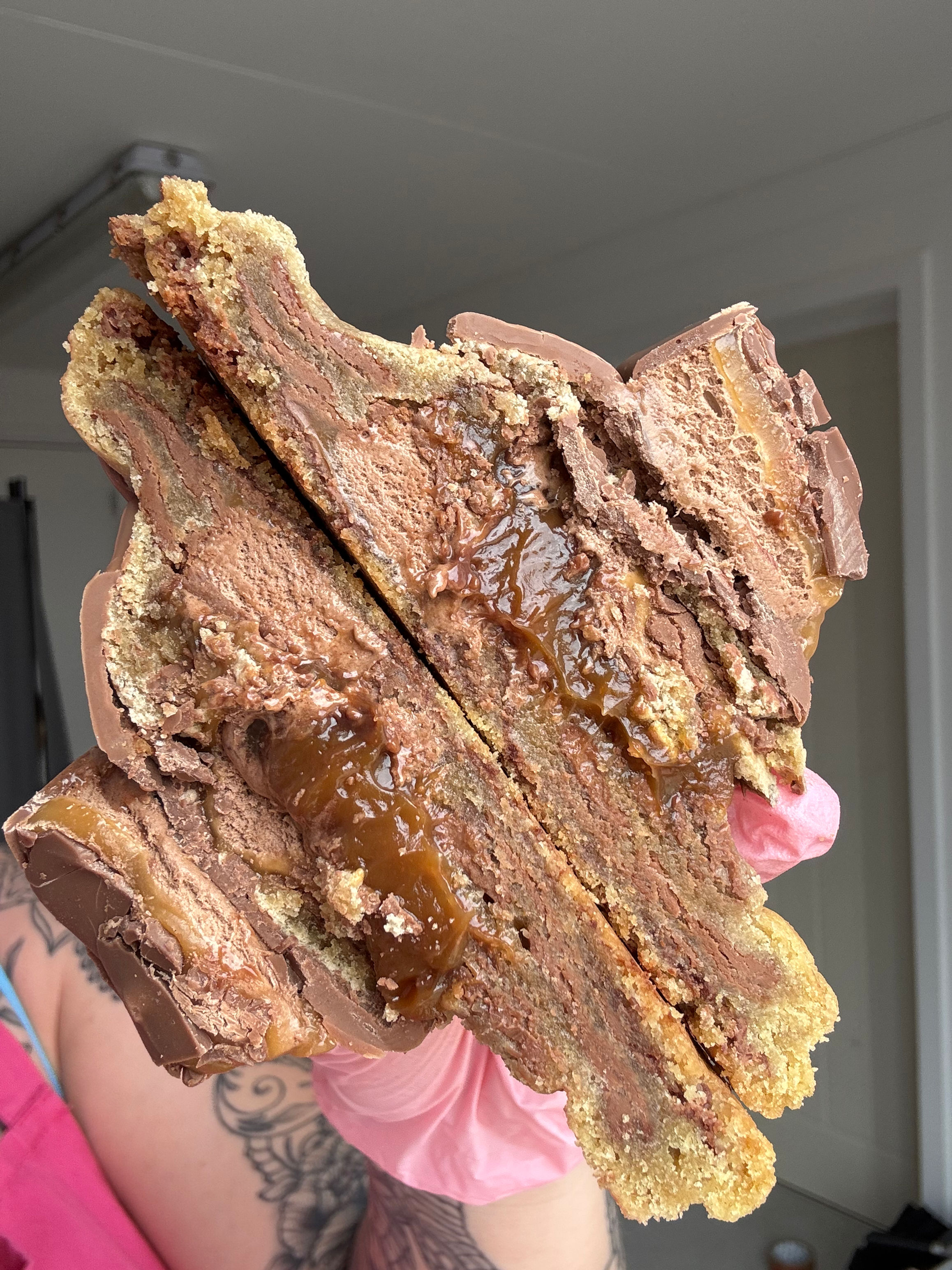 MARS BAR STUFFED COOKIE