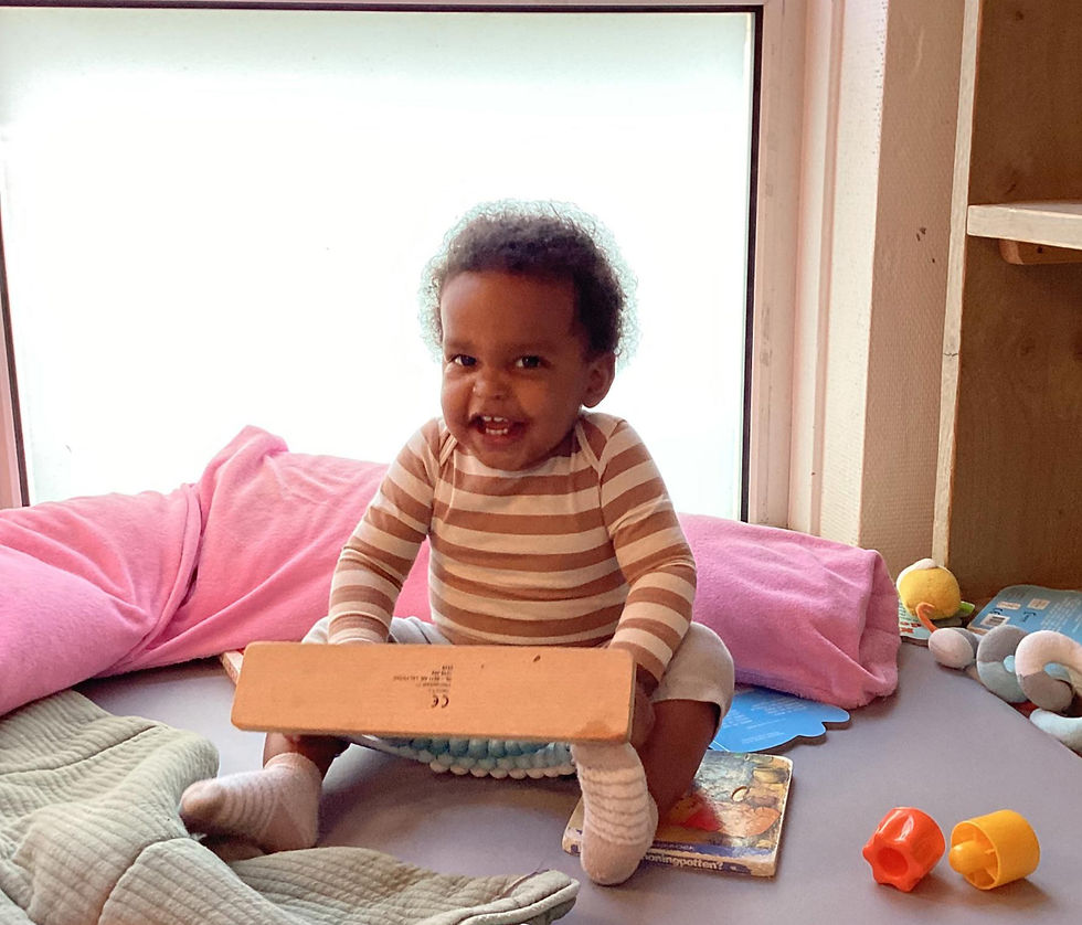 Baby smiling