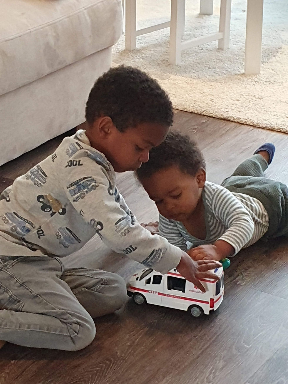 brothers playing together