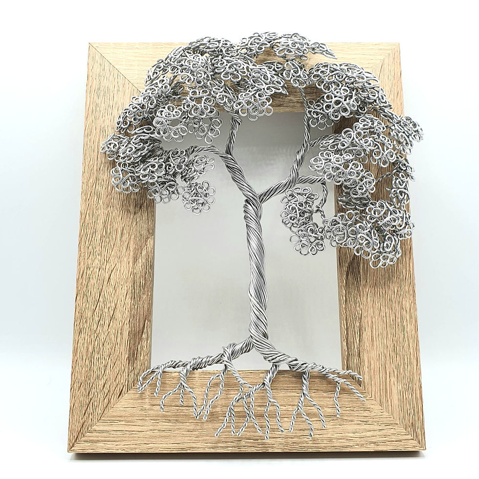 Thumbnail: Small Framed Wire Tree Sculpture