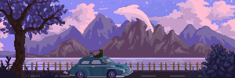 Pixel art de uma paisagem agradável da praia.