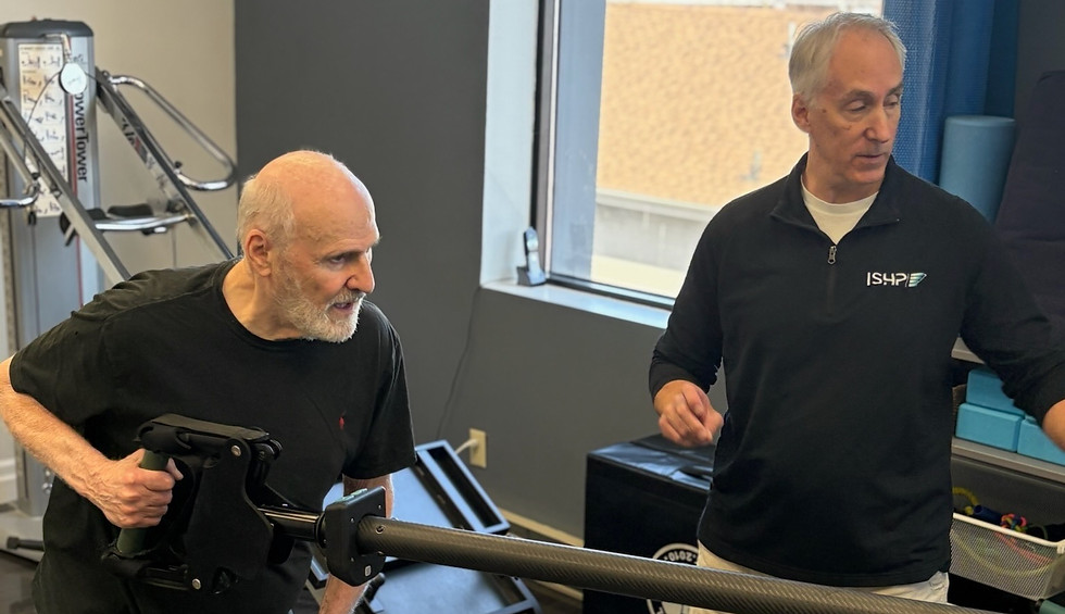 A client undergoing a power and acceleration test on the Proteus system.