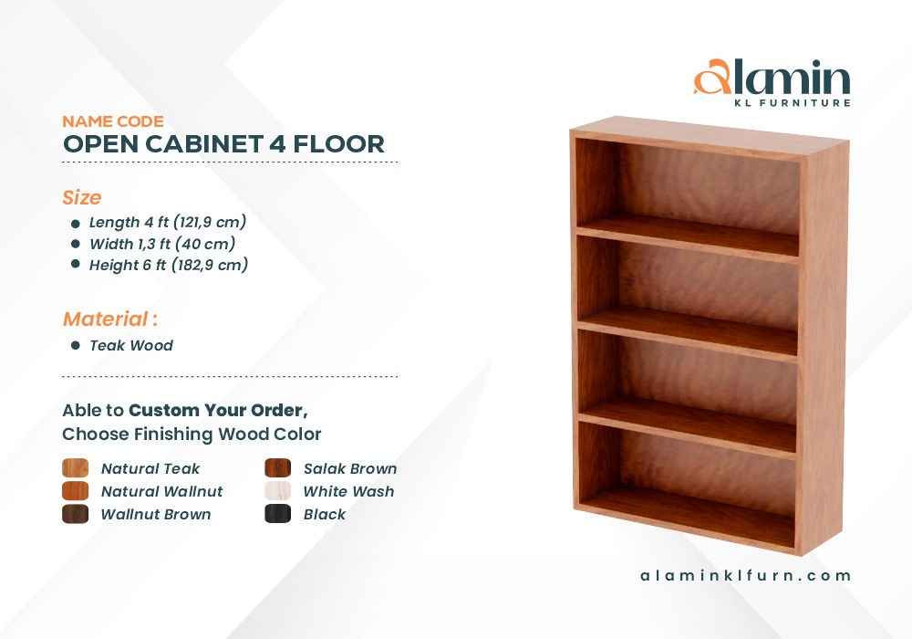 Open Cabinet 4 Floors (Pre Order)