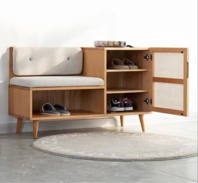 Thumbnail: Lounge Shoe Rak Rattan Cabinet