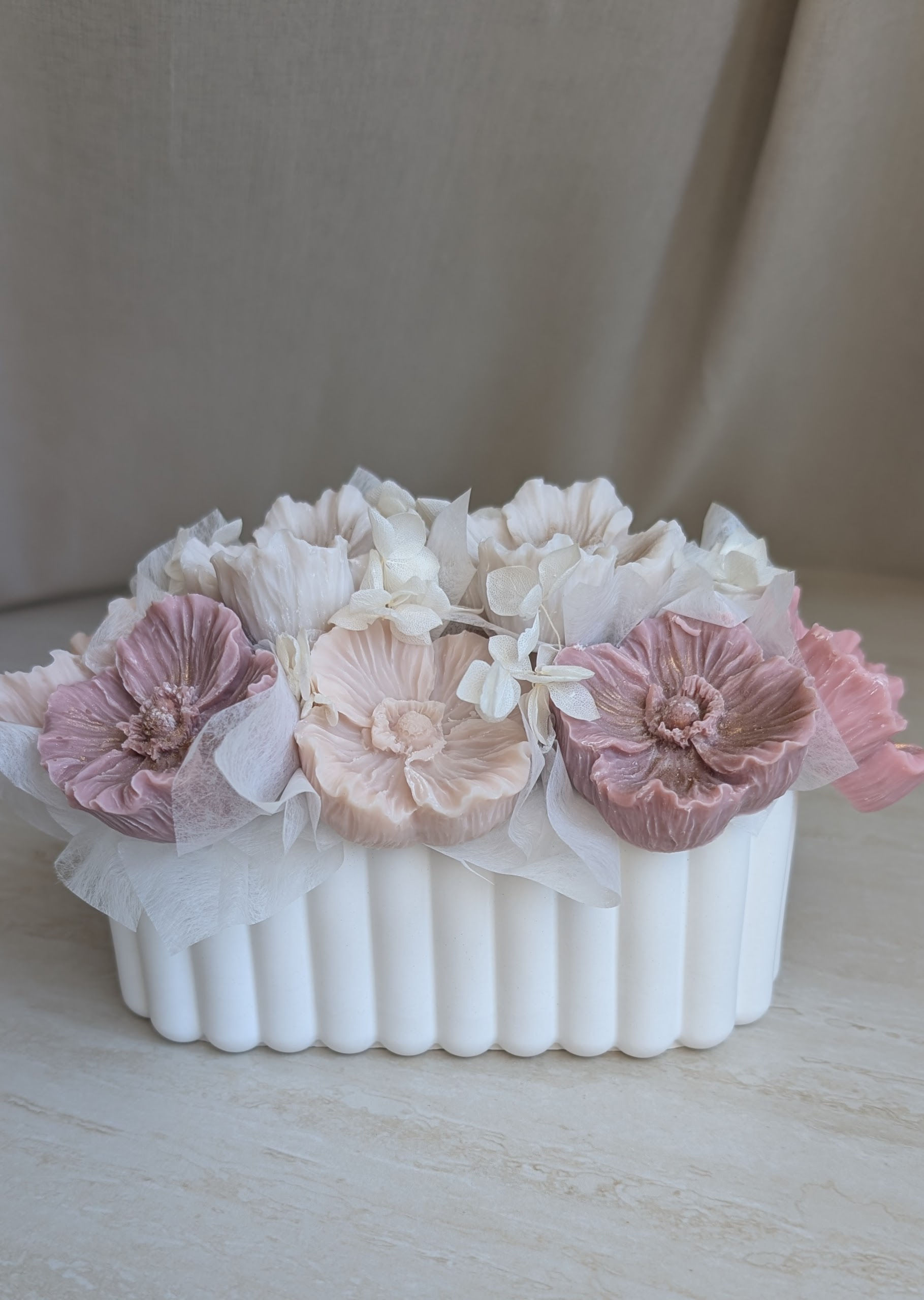Bloom ,,pavot" - handgegossen aus Rapswachs