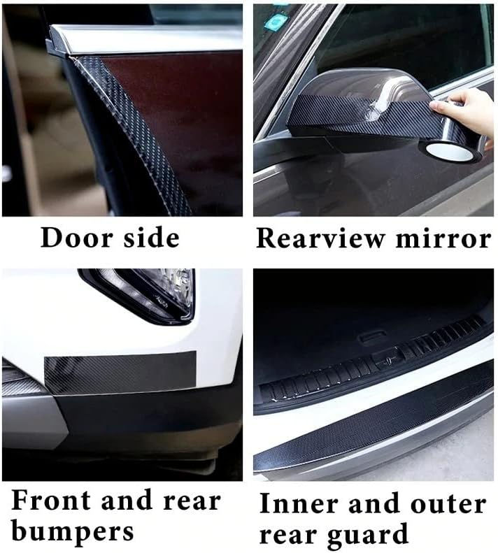 Thumbnail: Durable Carbon Fiber Car Wrap Vinyl - Bumper & Door Sill Protector