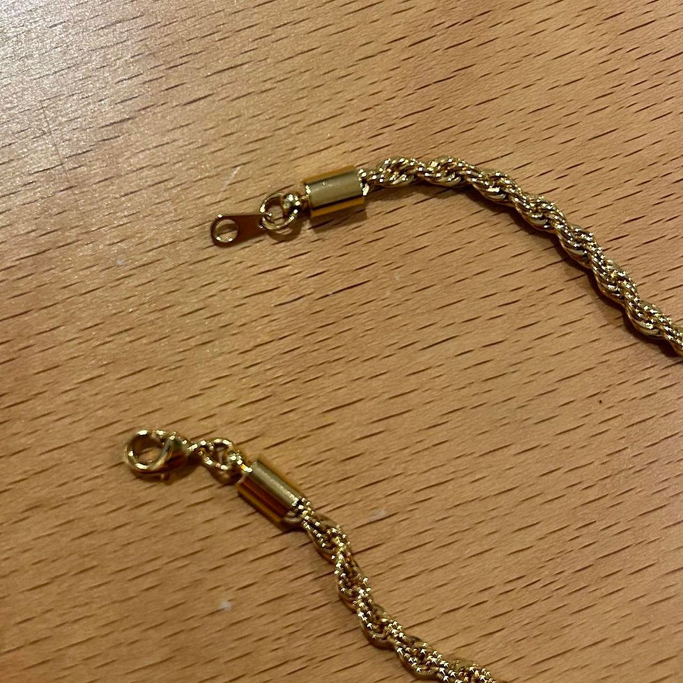 Thumbnail: Twojeys Gold Rope Chain Necklace - Brand New, Never Worn, Stylish Jewelry