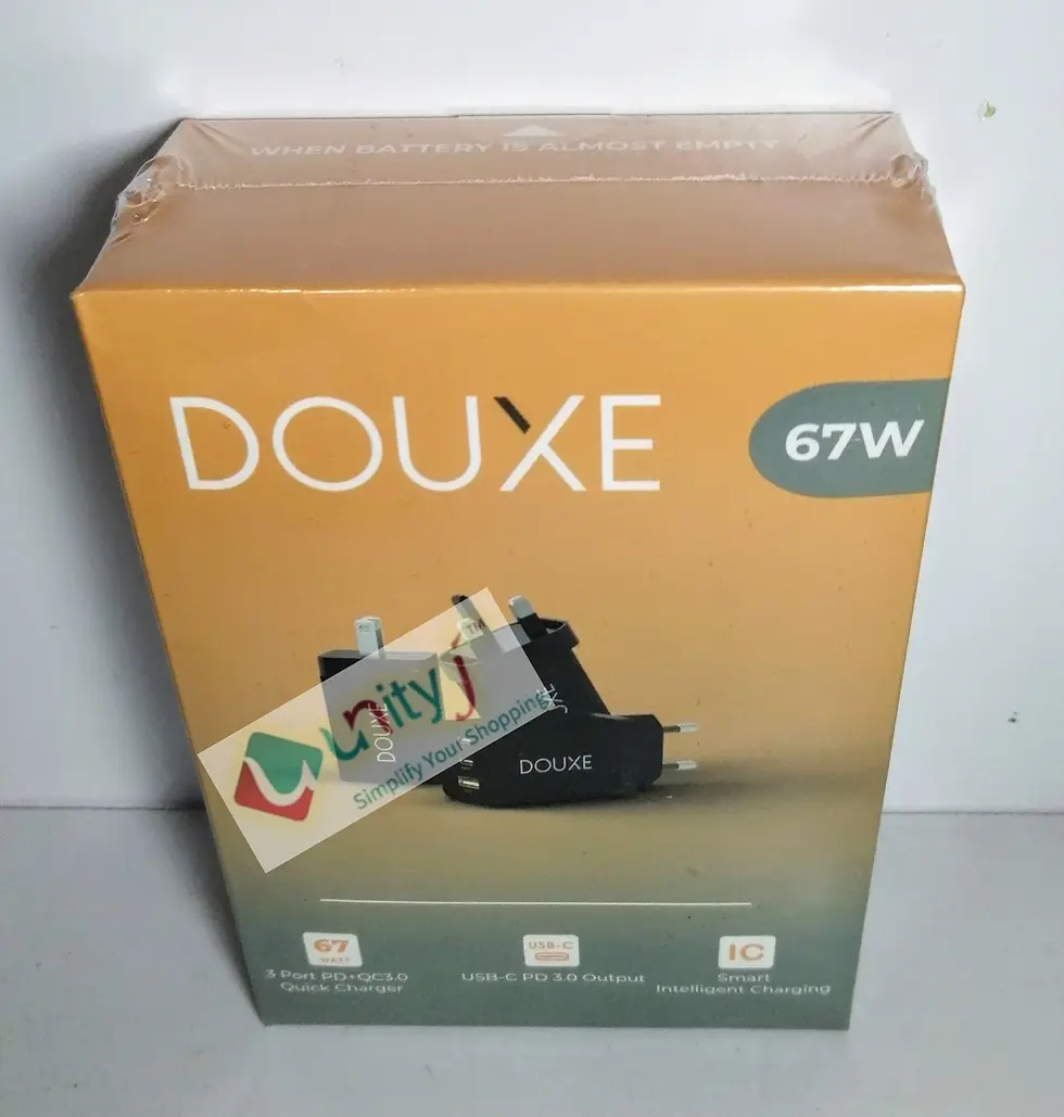 Thumbnail: Douxe 67W GaN 3-Port USB C Fast Charger Plug for Universal Mobile Devices