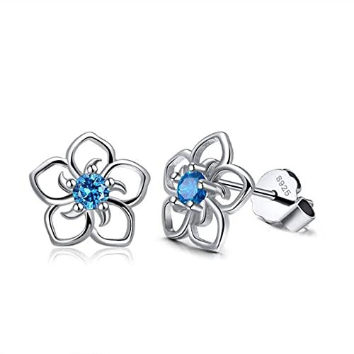 Thumbnail: Sparkling Zircon 925 Sterling Silver Stud Earrings for Women - Elegant Gift