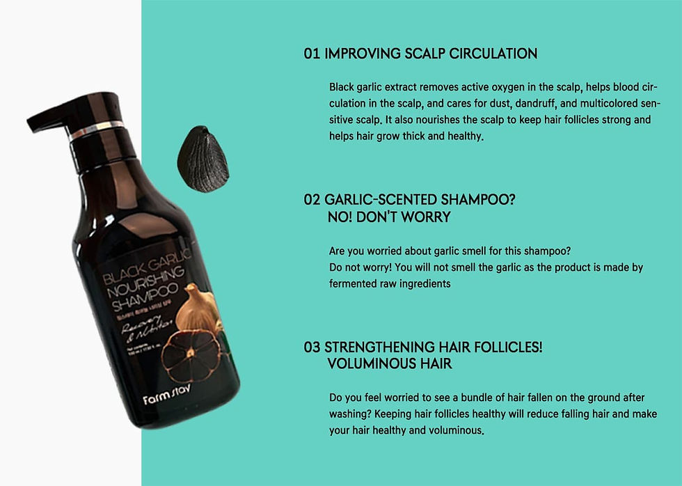 섬네일: FARM STAY Black Garlic Nourishing Shampoo 530ml
