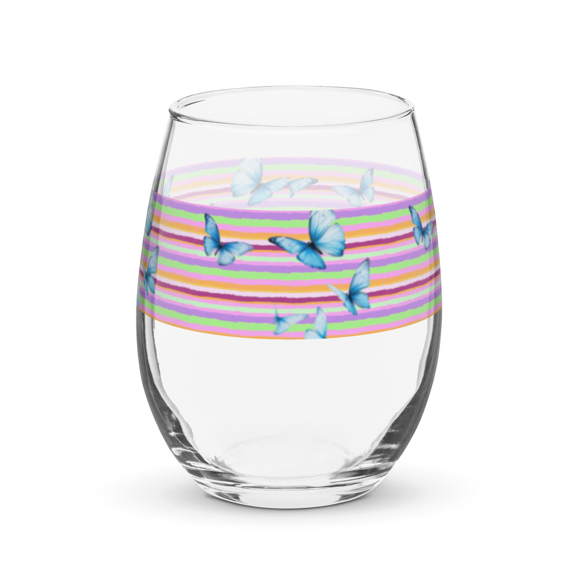 Spring Time Fresh Dinnerware Stemless Wine Glass