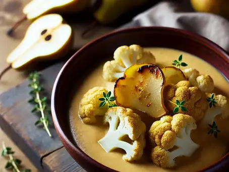 Creamy Cauliflower and Pear Soup: A Perfect Blend of Comfort and Flavor (Vegan & Diabetes-Friendly)