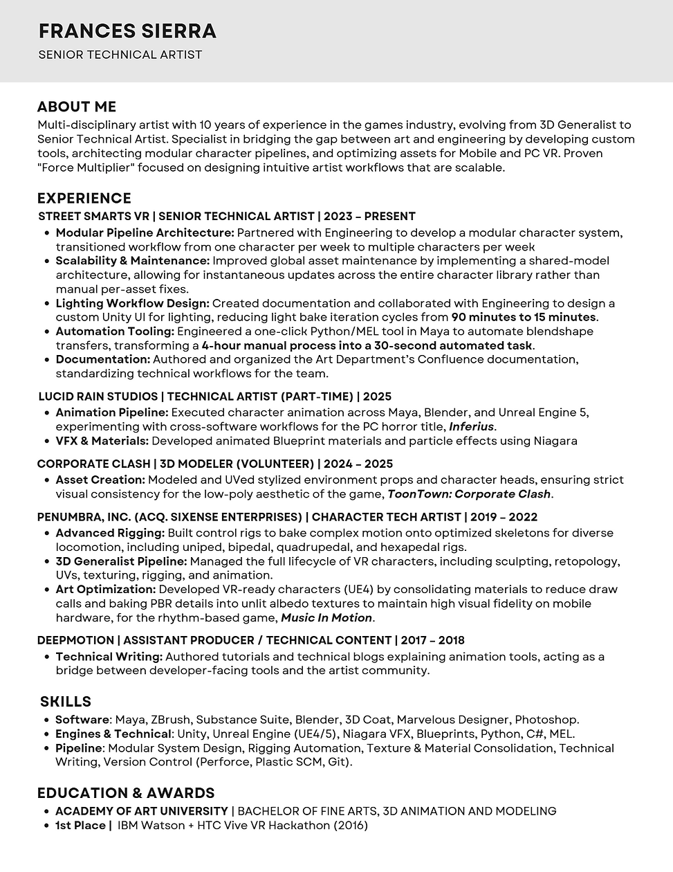 FrancesSierra_SeniorTechnicalArtist_Resume_Simple.png