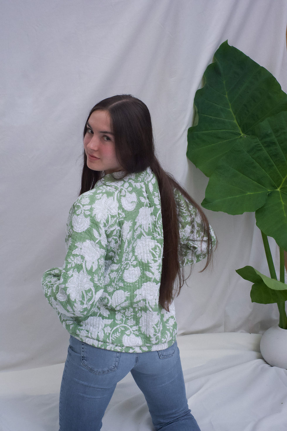 Thumbnail: Daya Quilted Jacket ~ Sage