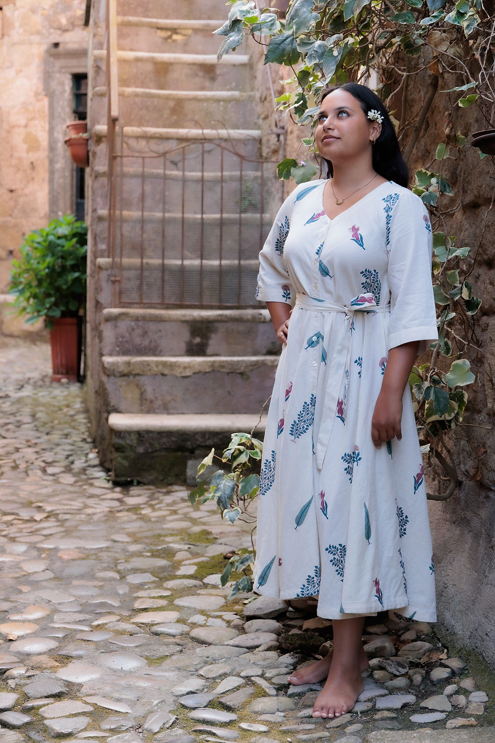 Miniatura: Venus Midi Belt Dress ~ Tuscan Garden