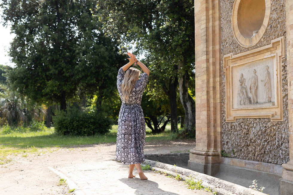 Thumbnail: Venus Midi Dress ~ Black Floral