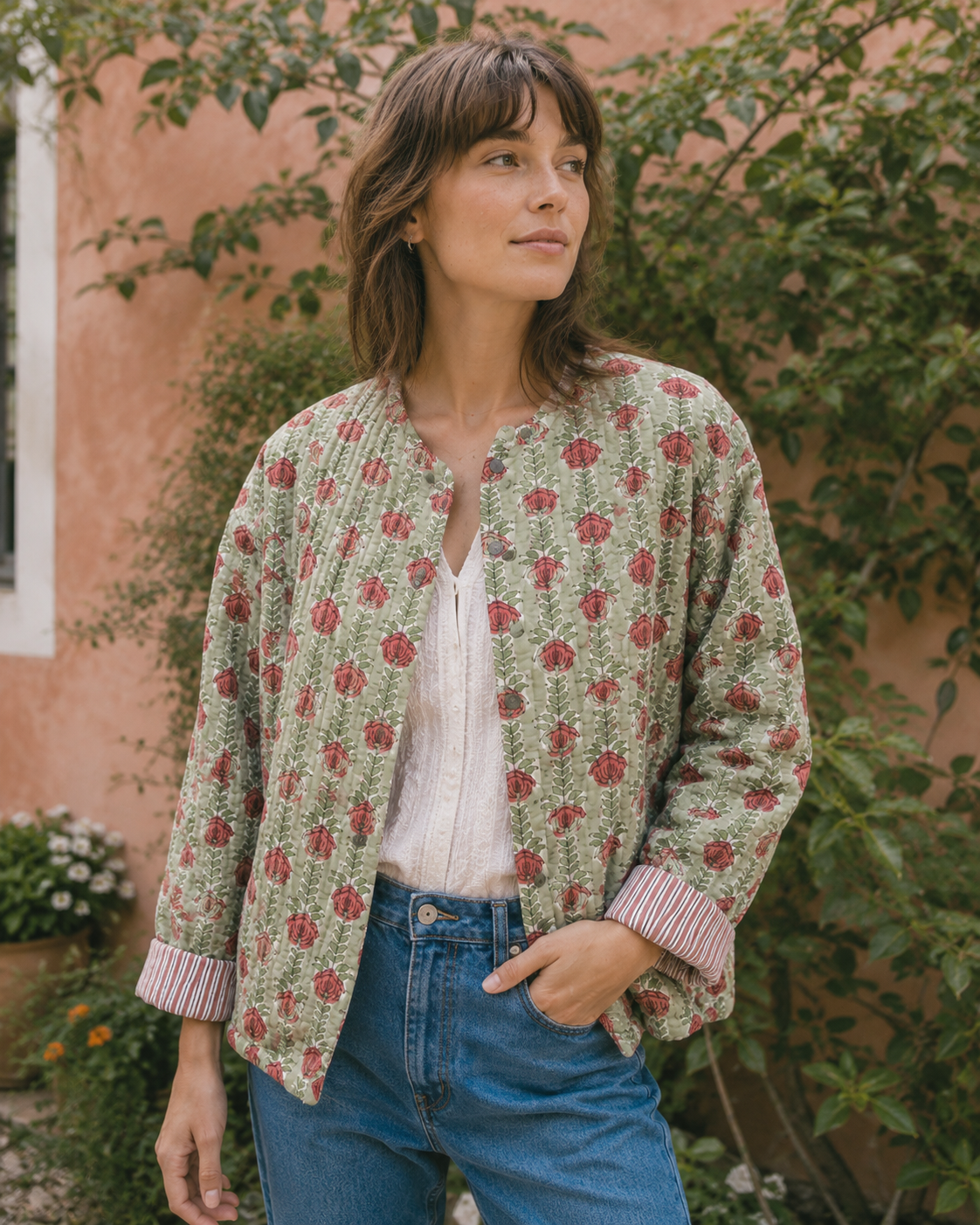 Daya Quilted Jacket ~ Mint