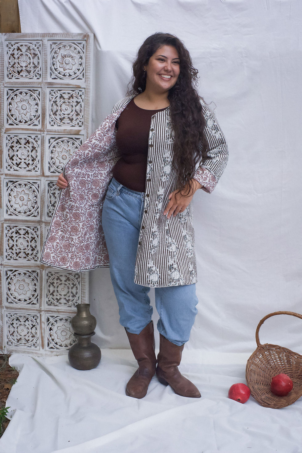 Miniatura: Daya Coat ~Brown Stripes