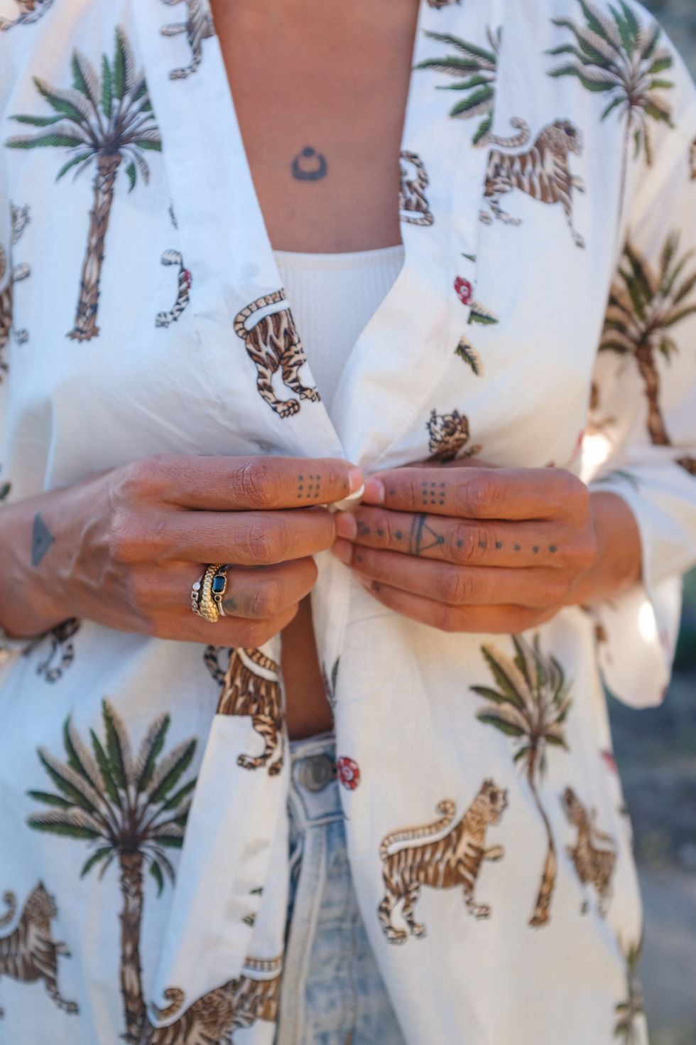 Thumbnail: Rhea Robe ~ Tiger & Palm