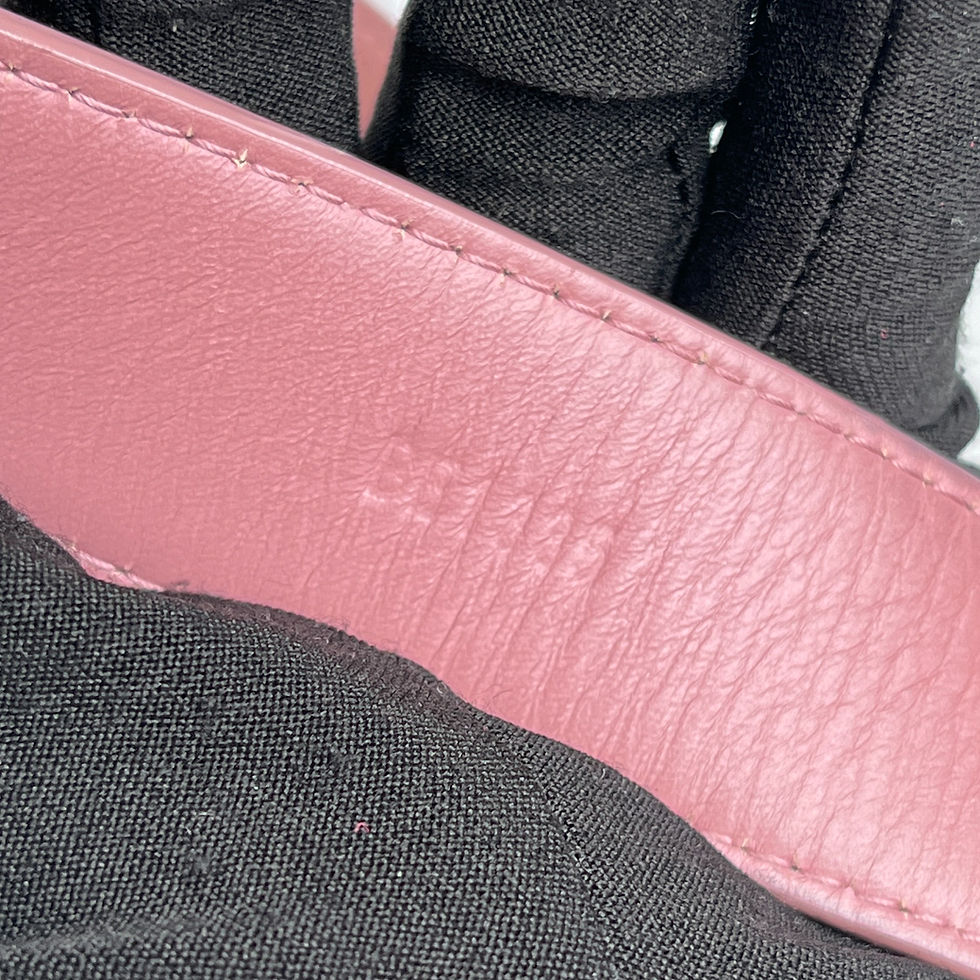 Thumbnail: DOLCE & GABBANA  Belt Leather DG Amore Logo with Pearl Sz. 75