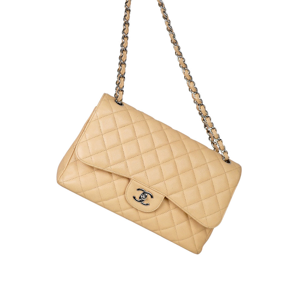 ภาพขนาดย่อ: Chanel Classic Jumbo 12" Caviar SHW