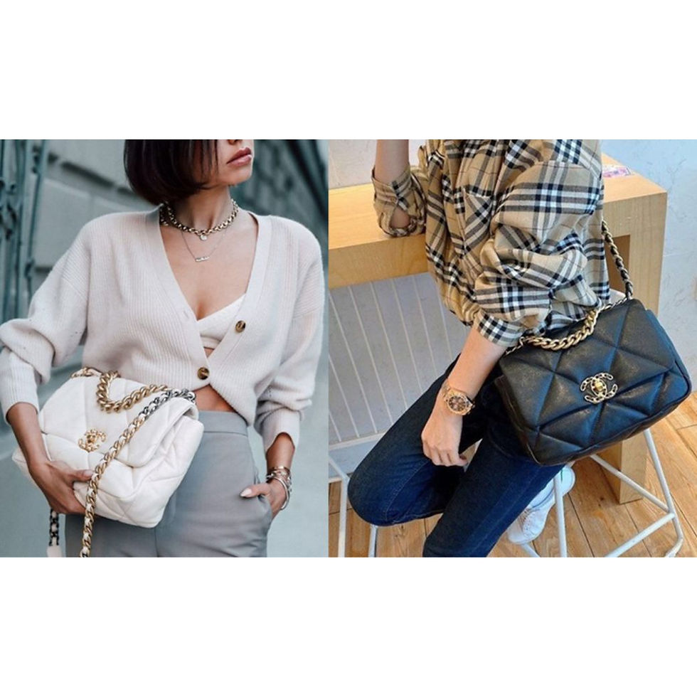 ภาพขนาดย่อ: Chanel  19 Flap 30 Lambskin bag Full set