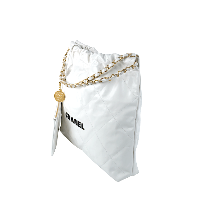 Thumbnail: กระเป๋า Chanel 22 Medium Bag Fullset รุ่นใหม่ Microchip ใบเสร็จชอปไทยปี 22