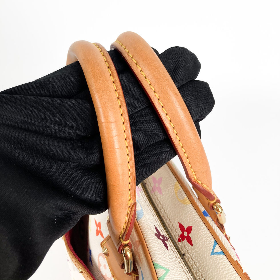 ภาพขนาดย่อ: Louis Vuitton  Trouville White Multicolor Monogram Handbag