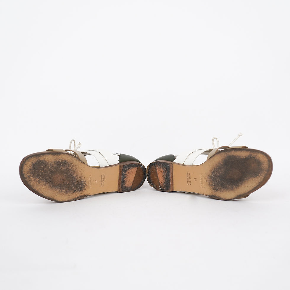 Thumbnail: Hermes Argila cream sandals