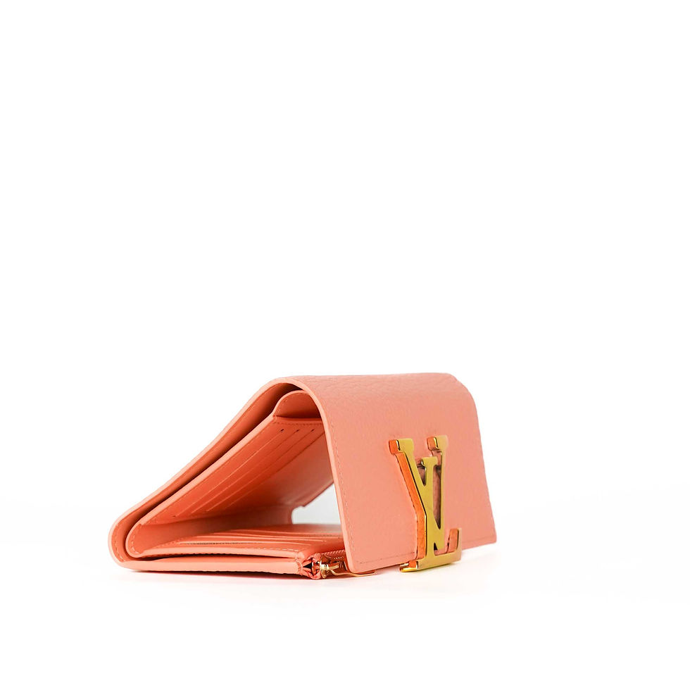 ภาพขนาดย่อ: Louis Vuitton  Taurillon Portofeuille Capucine Compact Wallet รุ่นใหม่ไมโครชิป