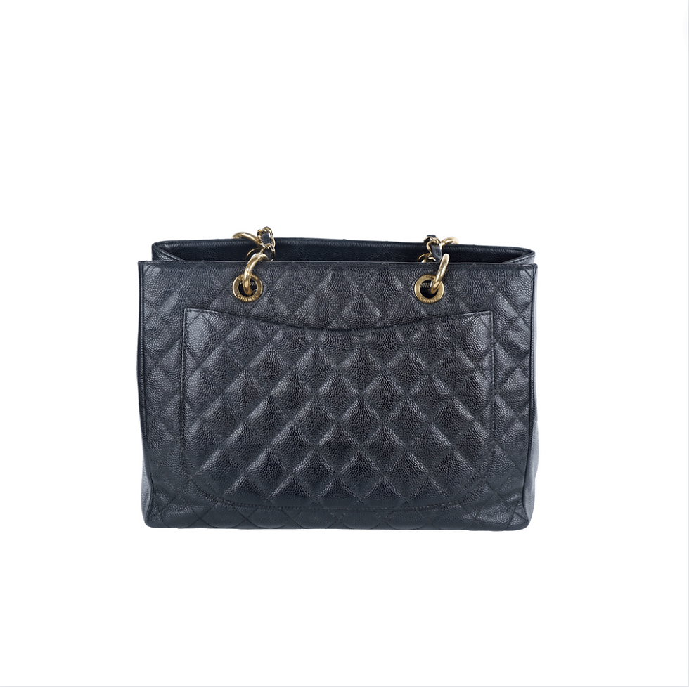 ภาพขนาดย่อ: Chanel GST Black Caviar GHW