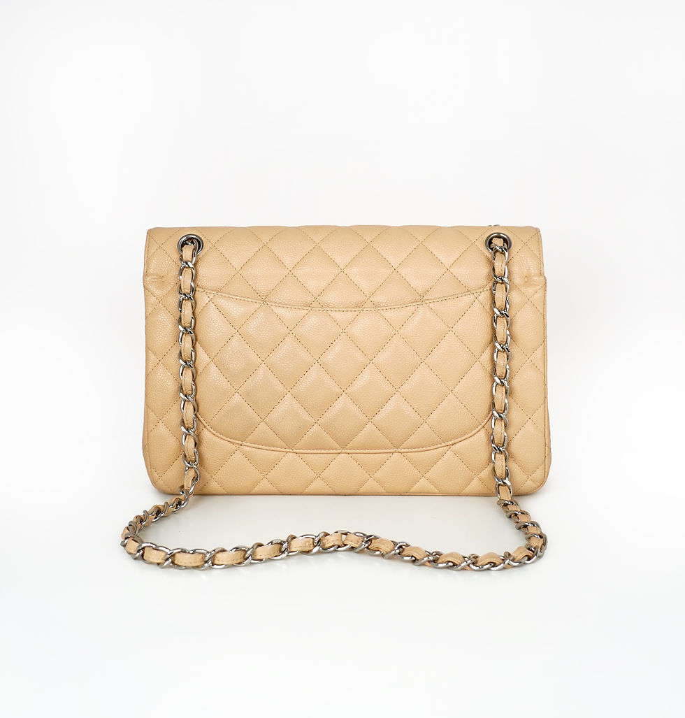 ภาพขนาดย่อ: Chanel Classic Jumbo 12" Caviar SHW