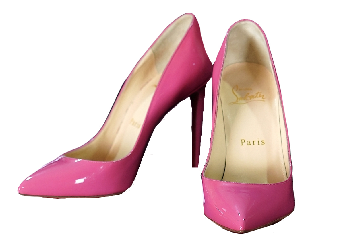 Christian Louboutin Patent Pigalle Follies 100 Pumps 35.5 Pinky