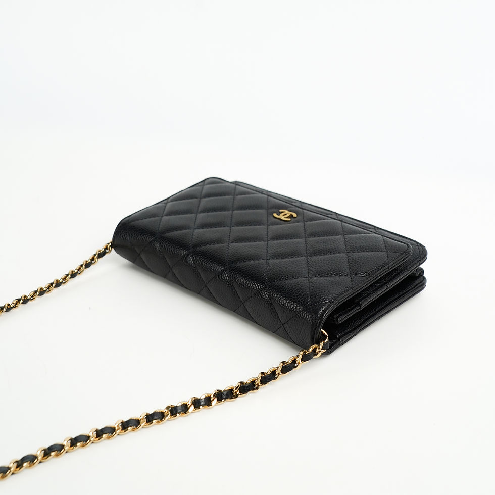 ภาพขนาดย่อ: Chanel  Woc Caviar Wallet On Chain SHW Bag Full set