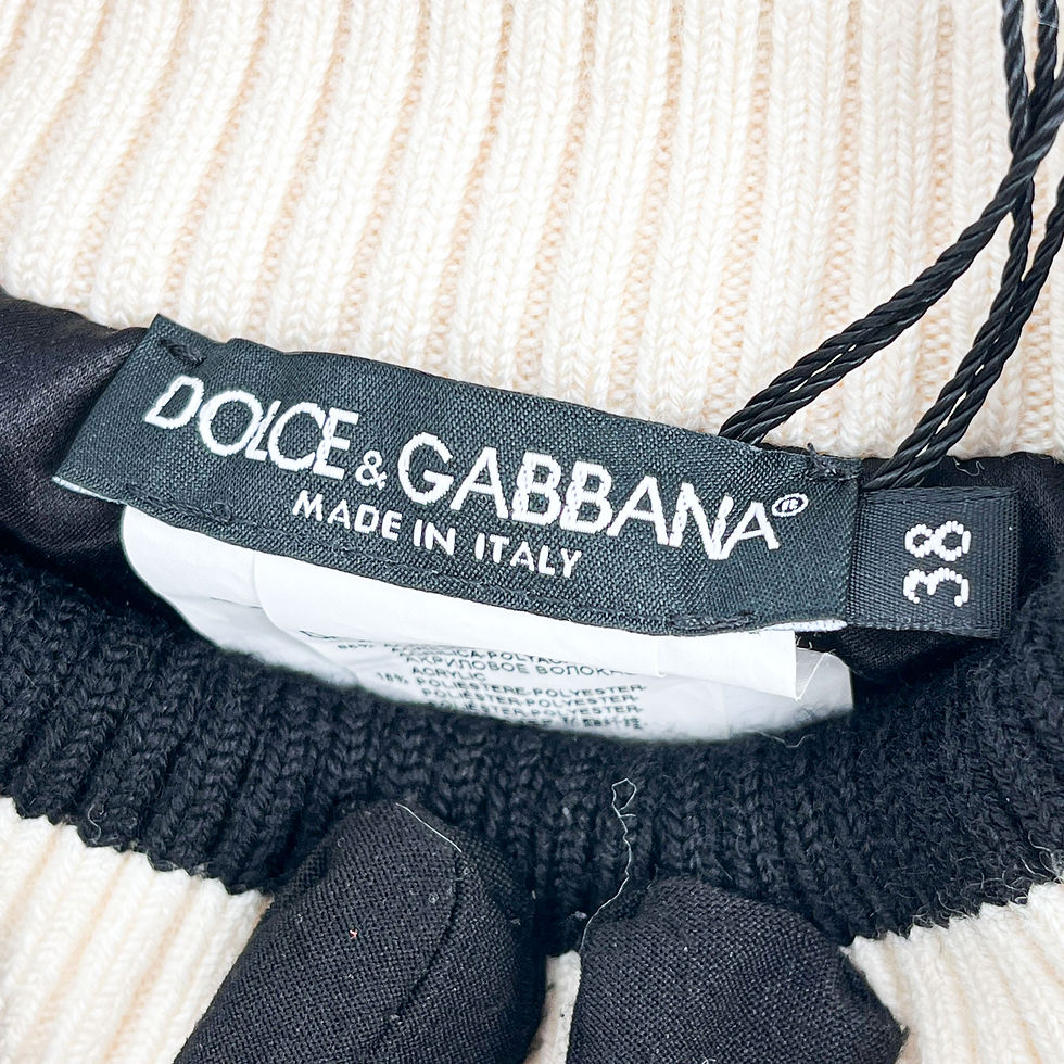 Thumbnail: DOLCE & GABBANA  Faux Fur Sweatshirt With Dg Intarsia In White Sz.38