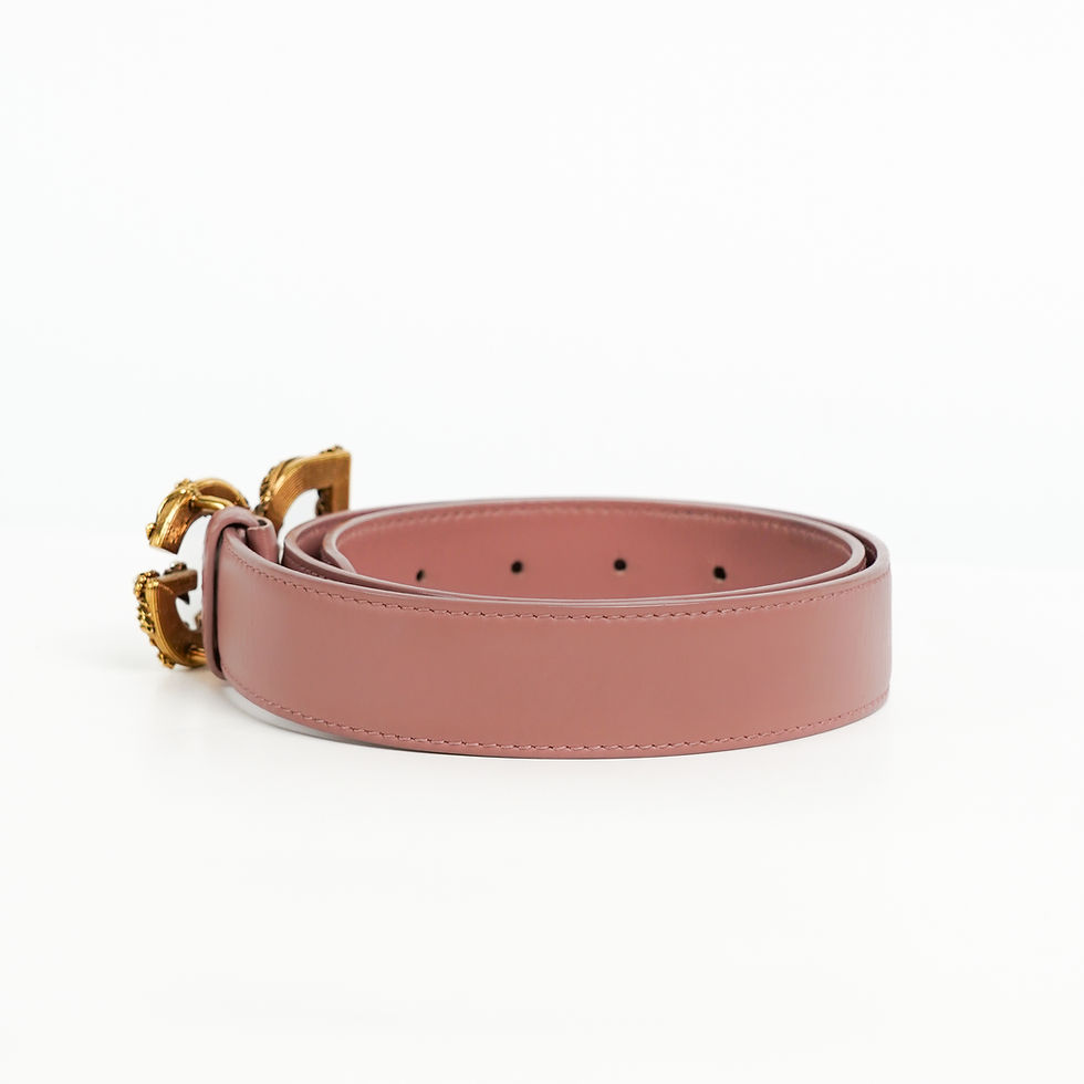 ภาพขนาดย่อ: DOLCE & GABBANA  Belt Leather DG Amore Logo with Pearl Sz. 75