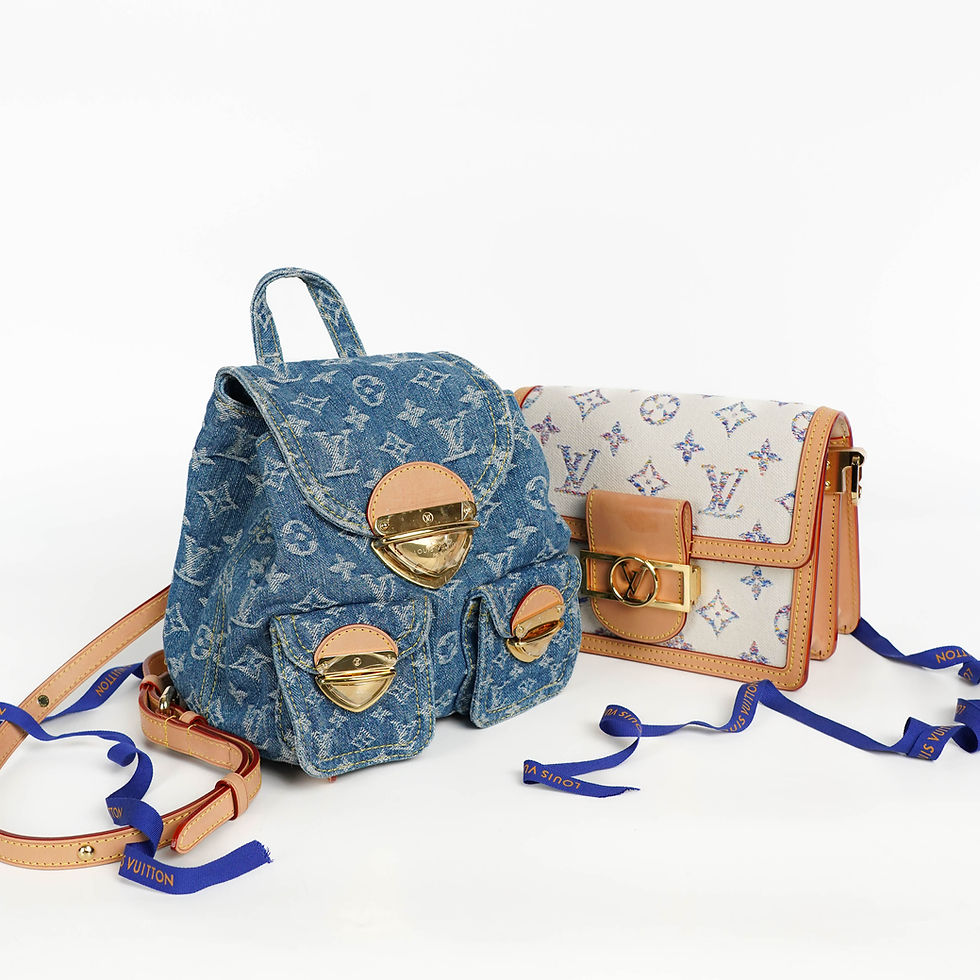 ภาพขนาดย่อ: Louis Vuitton  Venice Monogram Denim Backpack รุ่นใหม่ไมโครชิป Full set พร้อมใบเ