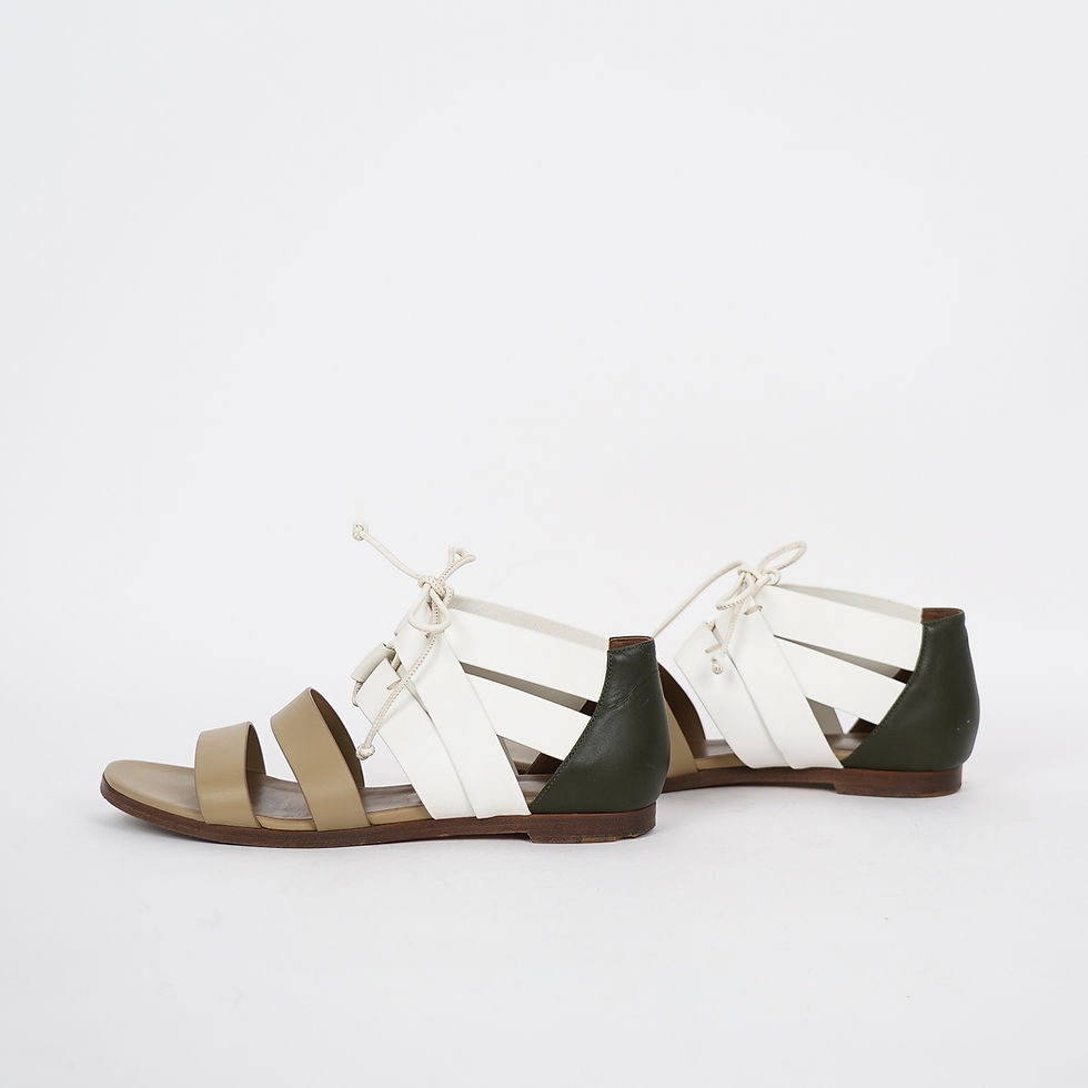 Thumbnail: Hermes Argila cream sandals