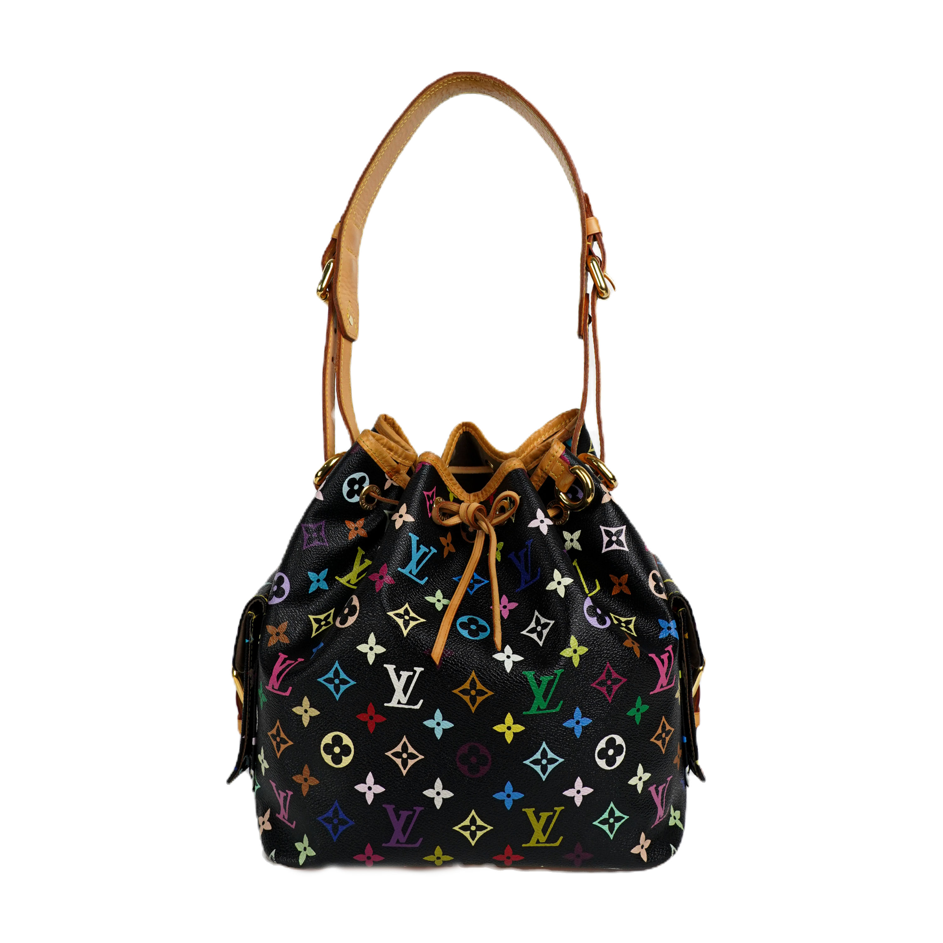 Louis Vuitton  Petit Noe Shoulder Bag Monogram Multicolor Black