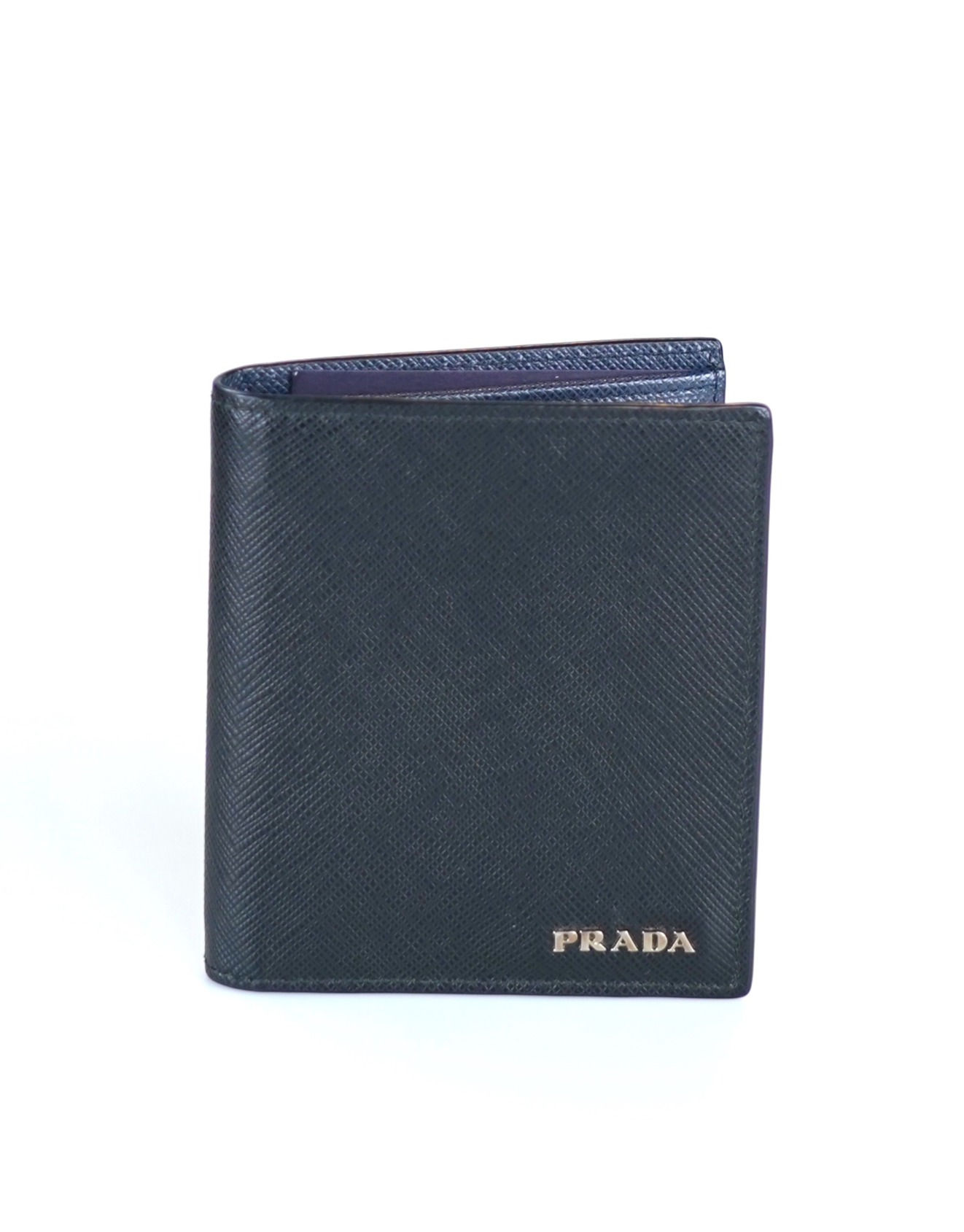 Prada Saffiano Leather Bifold Wallet Fullset