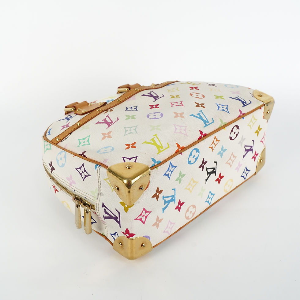 ภาพขนาดย่อ: Louis Vuitton  Trouville White Multicolor Monogram Handbag