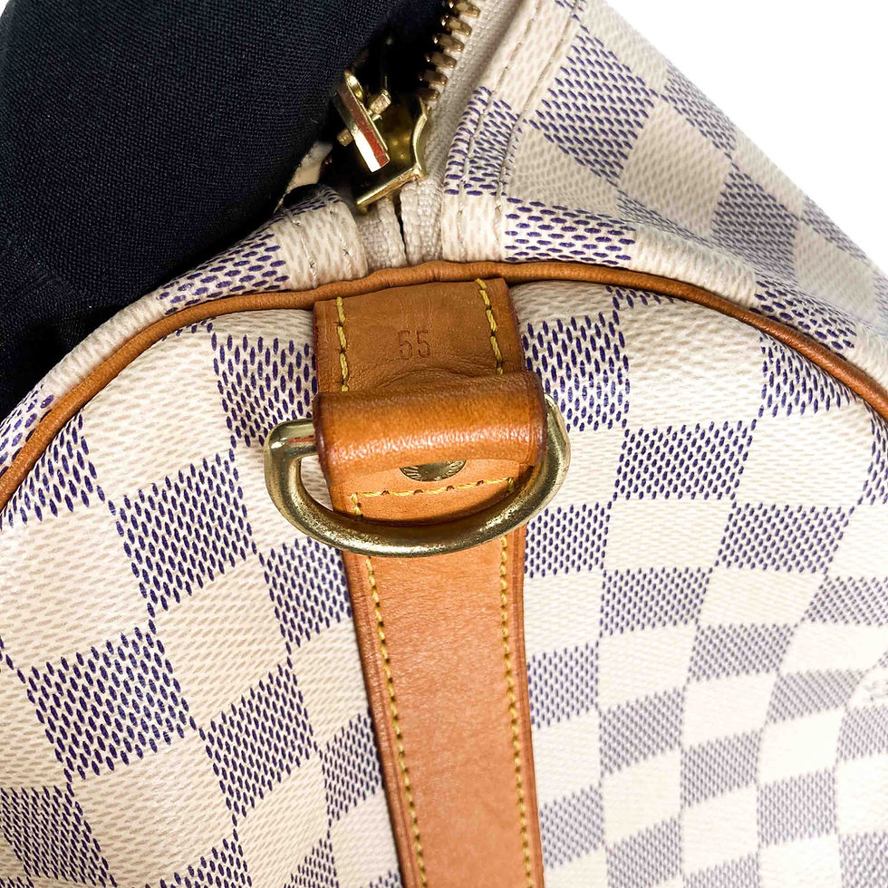 ภาพขนาดย่อ: Louis Vuitton  Keepall Bandoulière 55 Damier Azur Bag
