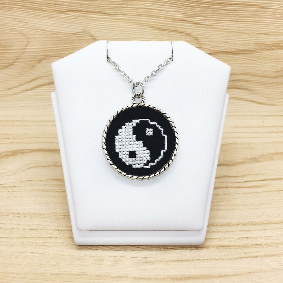 Yin and Yang Cross Stitch | Pendant