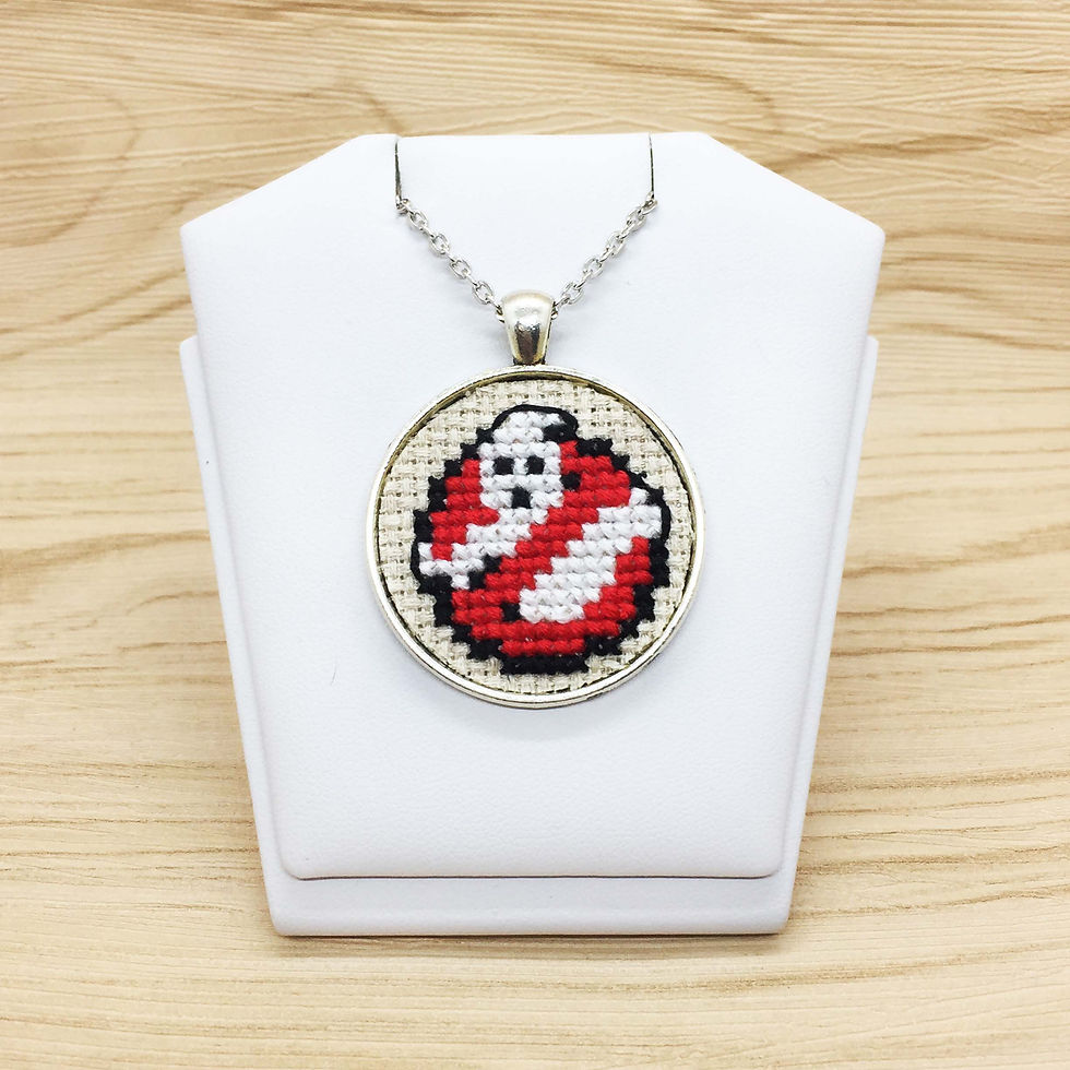 Thumbnail: Ghostbusters Cross Stitch | Pendant