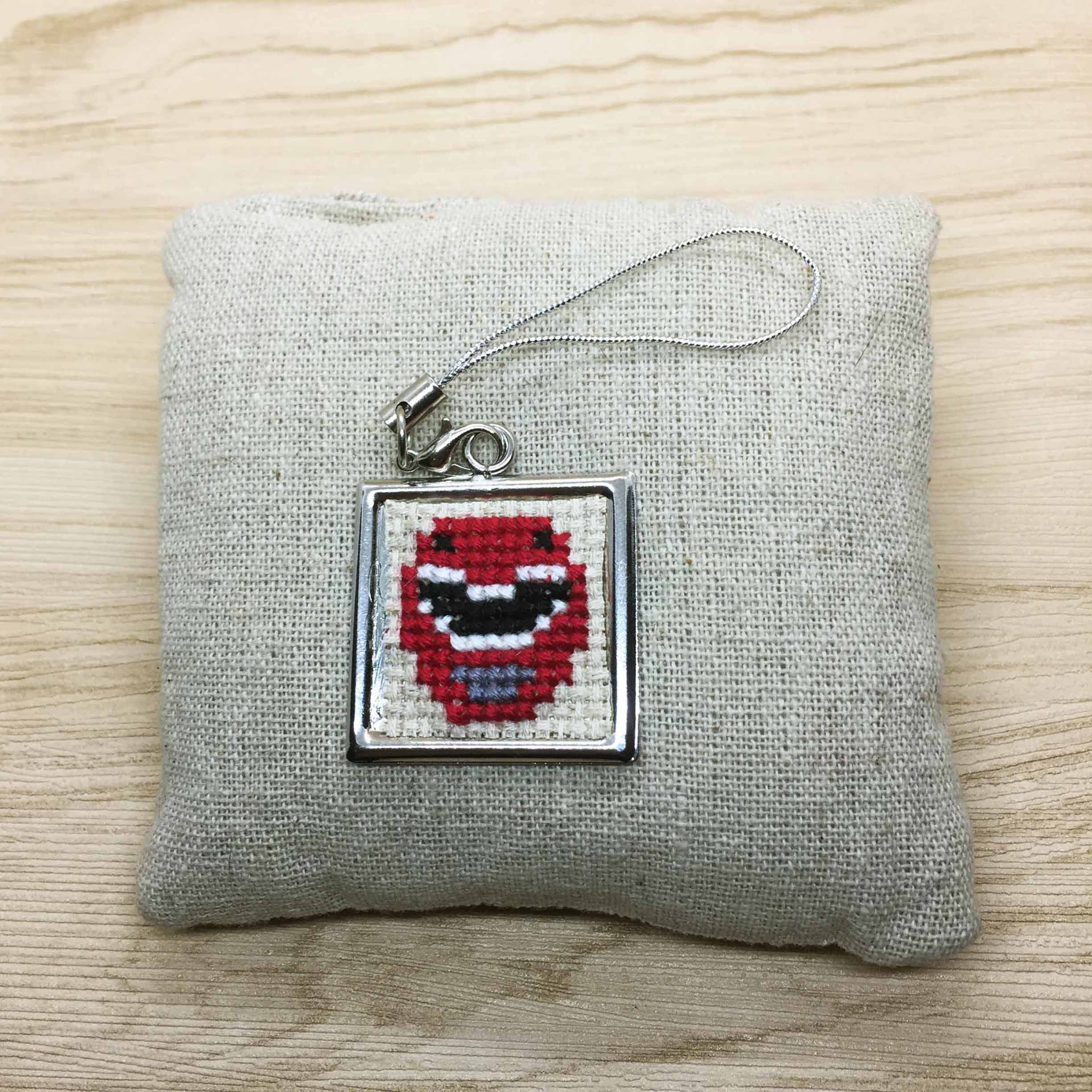 Red Power Ranger Cross Stitch | Keyring