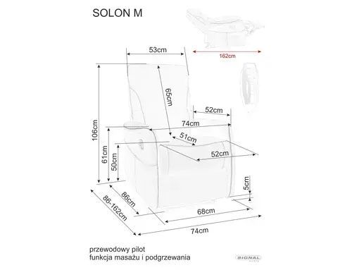 Thumbnail: Fotelja SOLON  VELVET M