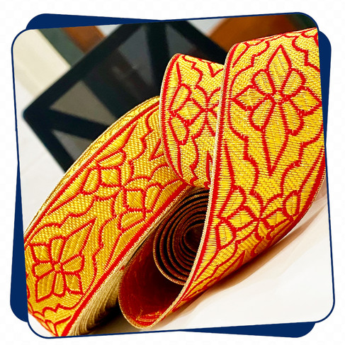 Golden Military Braid with Red detailing