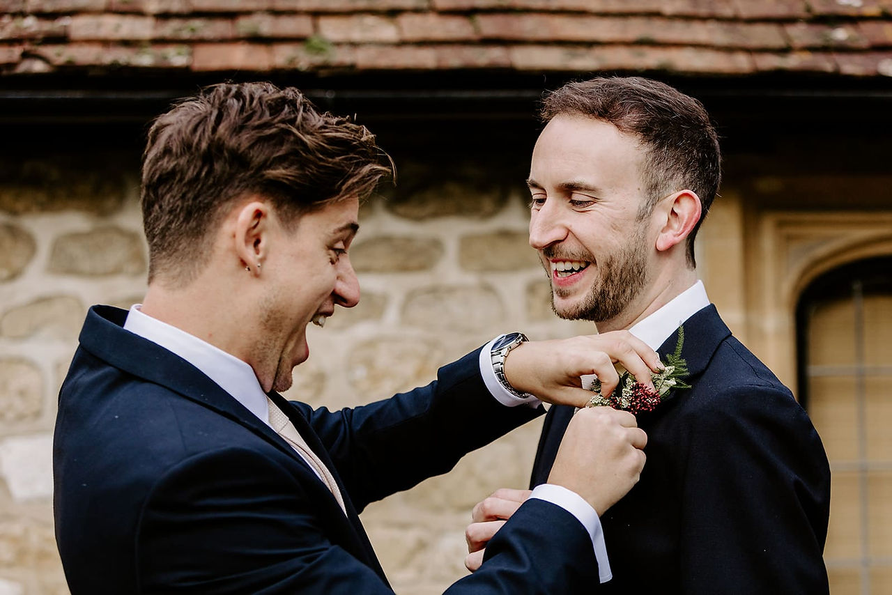 Groom prep and Notley Abbey
