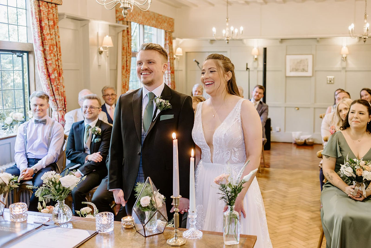 intimate wedding ceremony at Montagu Arms,Beaulieu, new forest